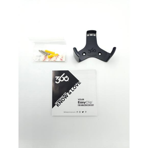 2 EasyClip 360 For Amazon Echo Dot Mounts Set Of 2 Black 2nd Gen 360572 - Picture 7 of 8